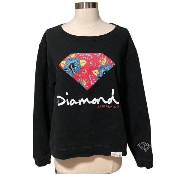 Diamond Supply Co. Sweaters - Diamond Supply Co.  - Black Crewneck Sweatshirt sz M